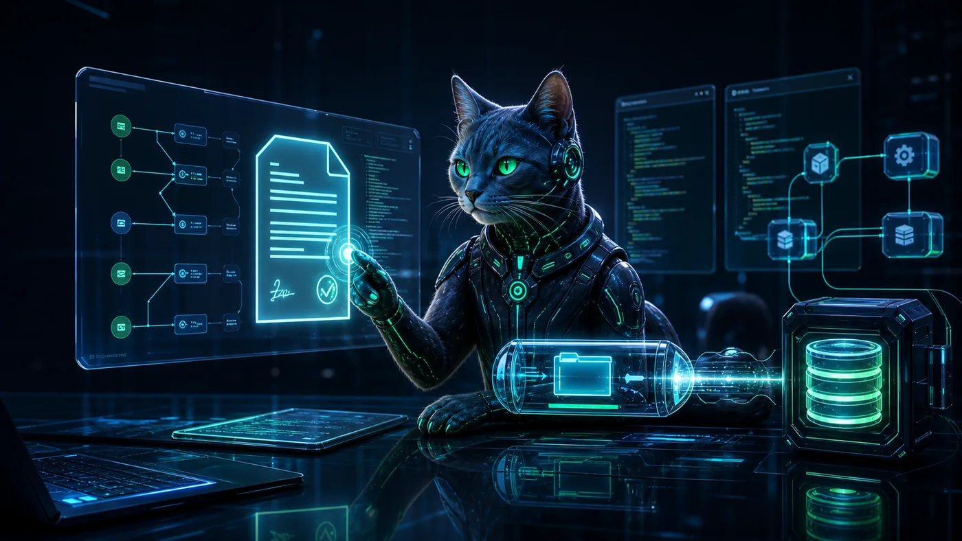 赛博朋克猫工程师与源码交付系统